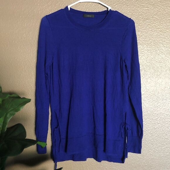 J. Crew Blue Merino Wool Sweater - Picture 1 of 5